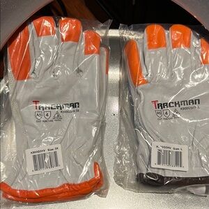 Trackman Safety Gloves - Orange and White
